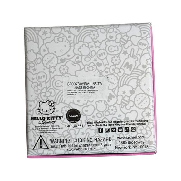 Hello Kitty Charm Bracelet Gold Plated Lobster Clasp NIB - Picture 5 of 6